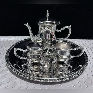 Studio Silversmiths Tea Pot, Sugar Bowl and Creamer EUC